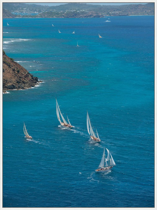 Sailing near the Island  on Canvas