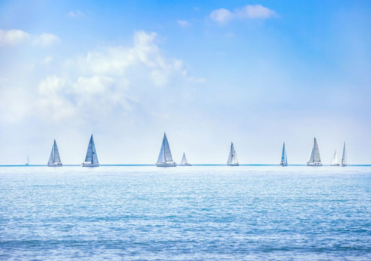 A Perfect Day for Sailing on Boxed Canvas