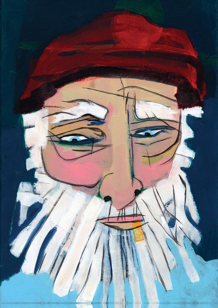 Red Cap On Boxed Canvas