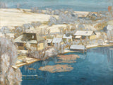 Unterbuchberg in Winter, Walther Gamerith, 1946 Boxed Canvas