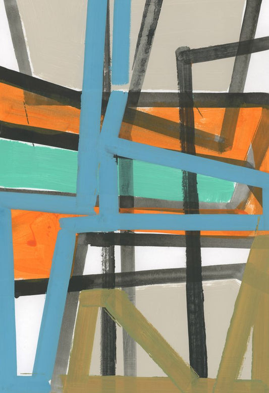 Road Map III on Boxed Canvas