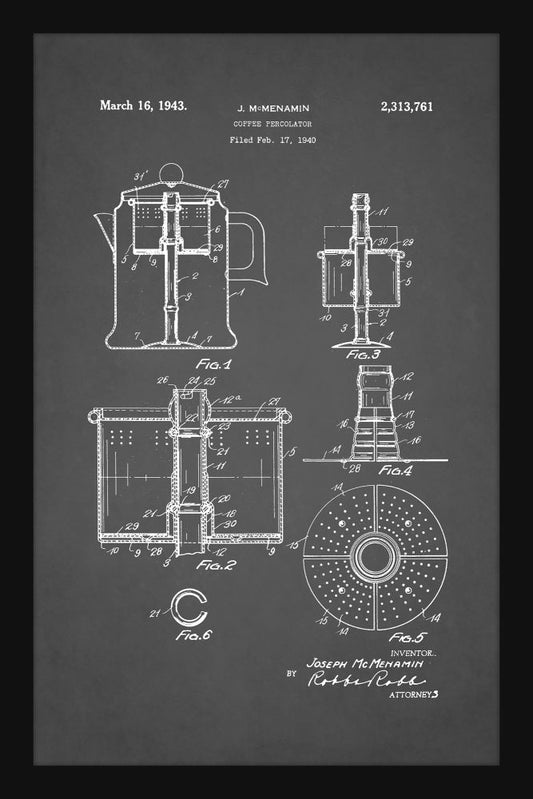 Coffee Percolator Patent I - Grey