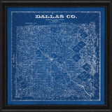Dallas Texas - 1884 (Blue Blueprint)