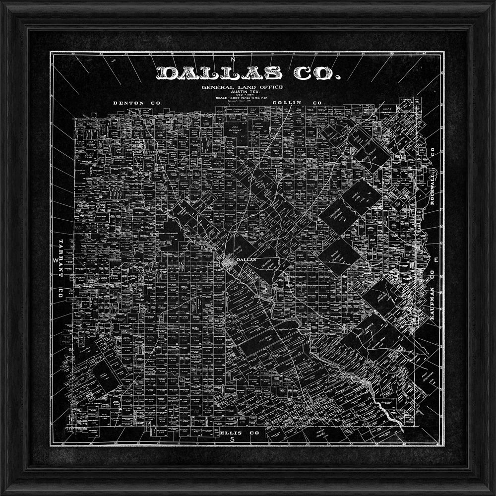 Dallas Texas - 1884 (Black Blueprint)