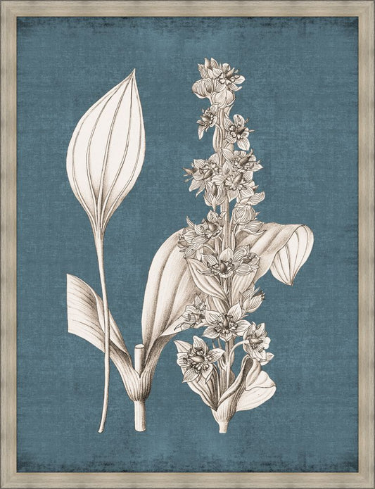 Dramatic Flowers in Ocean Blue I Grande