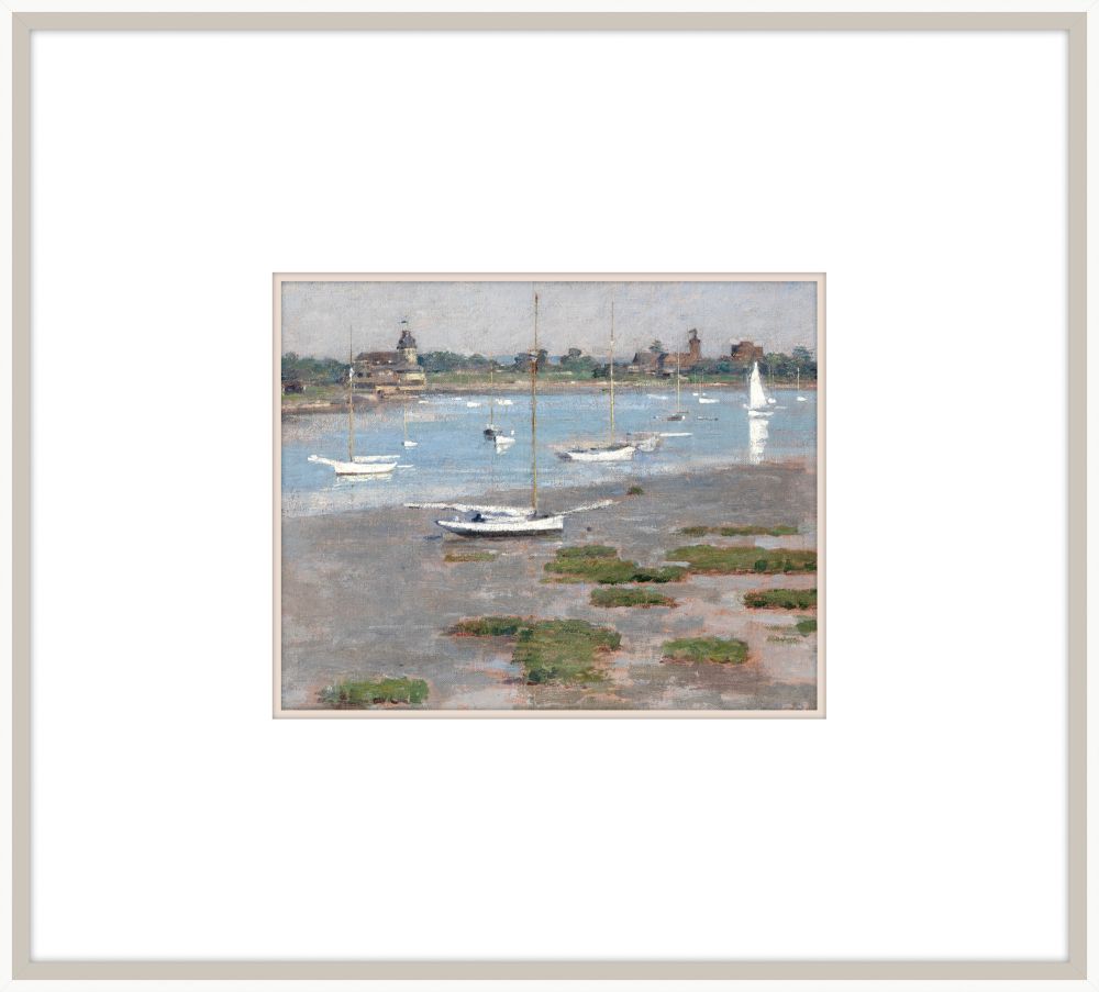 Low Tide, Riverside Yacht Club, Theodore Robinson, 1894