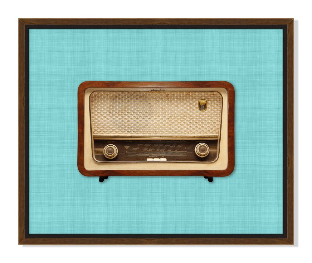 Vintage Radio in Blue VI