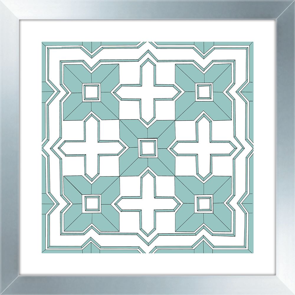 Blue Heather Geometric I