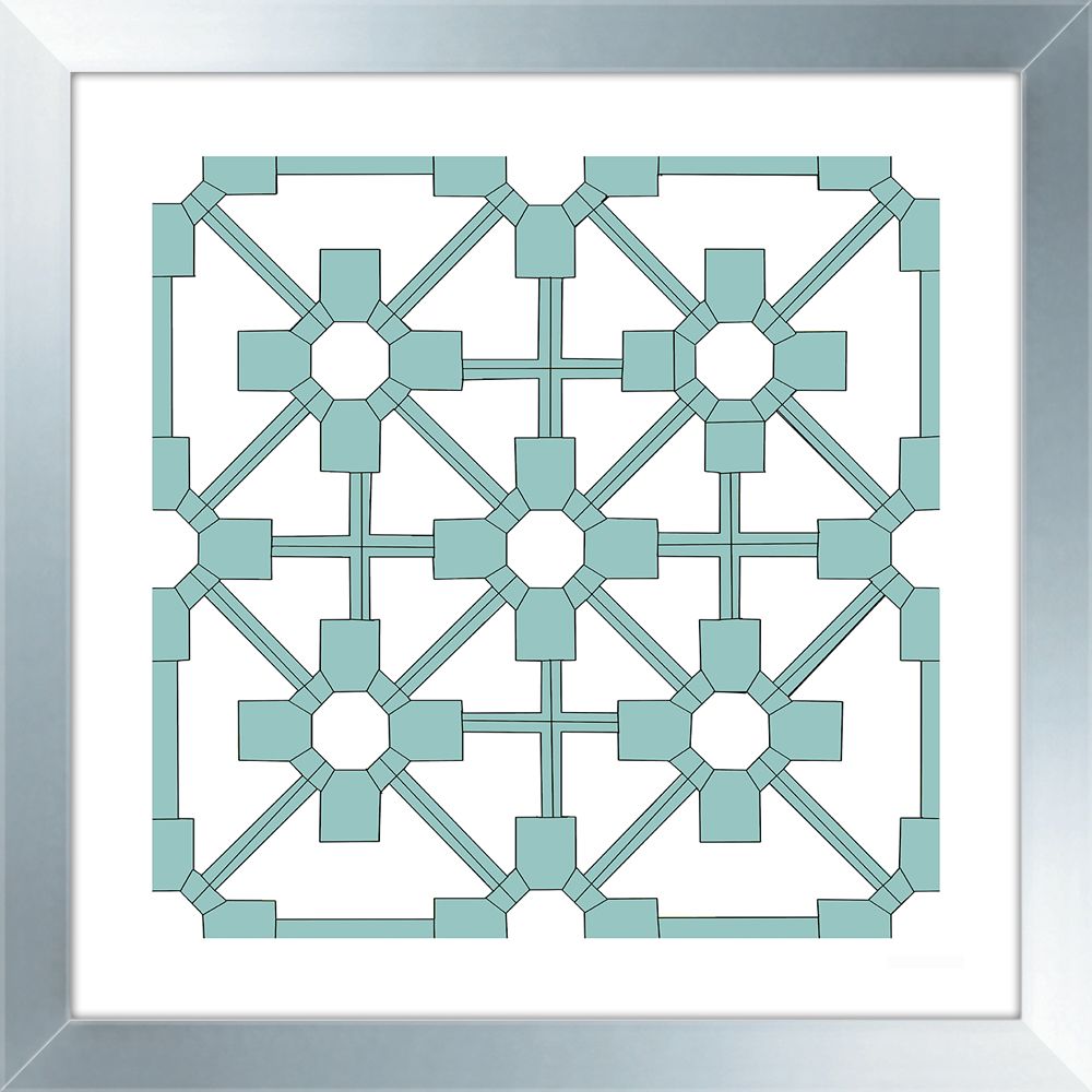 Blue Heather Geometric V