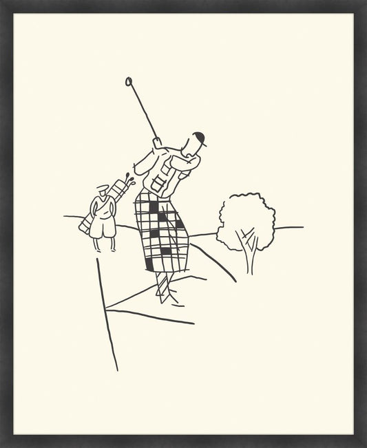 Golfer Swinging