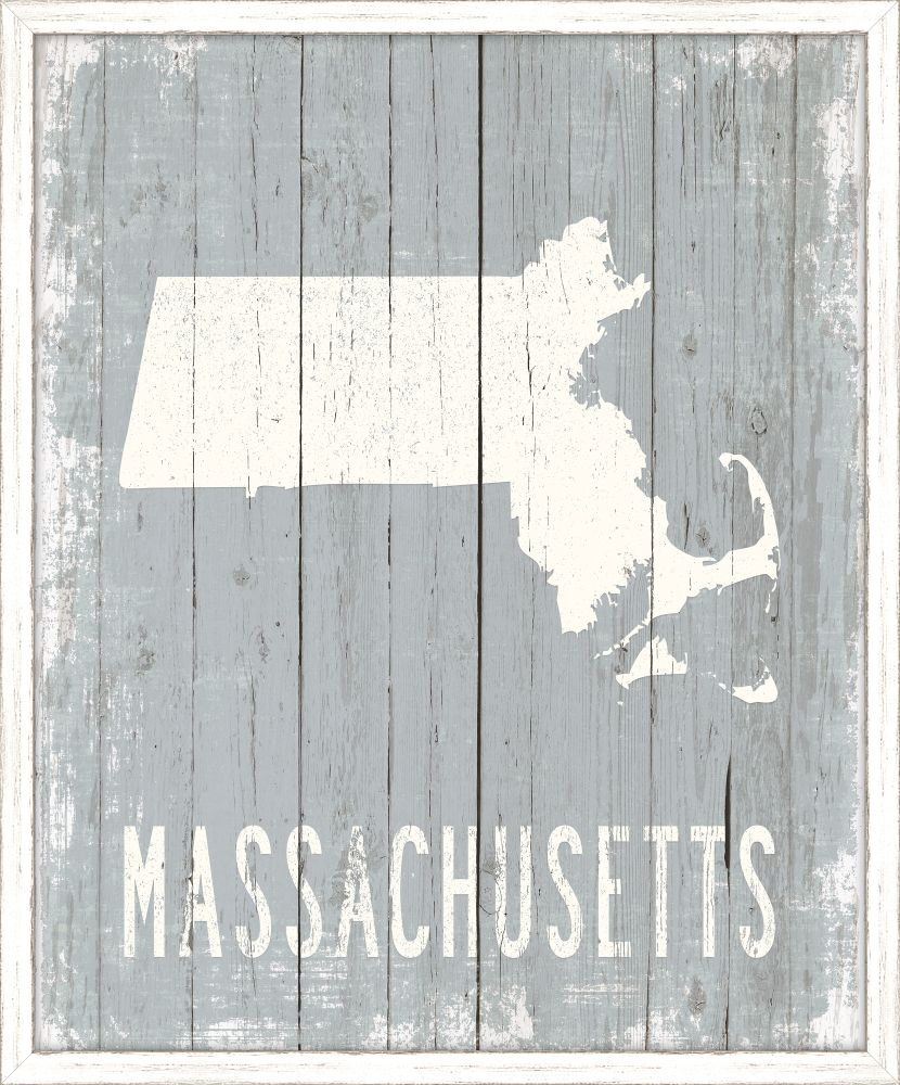Massachusetts on Blue Wood