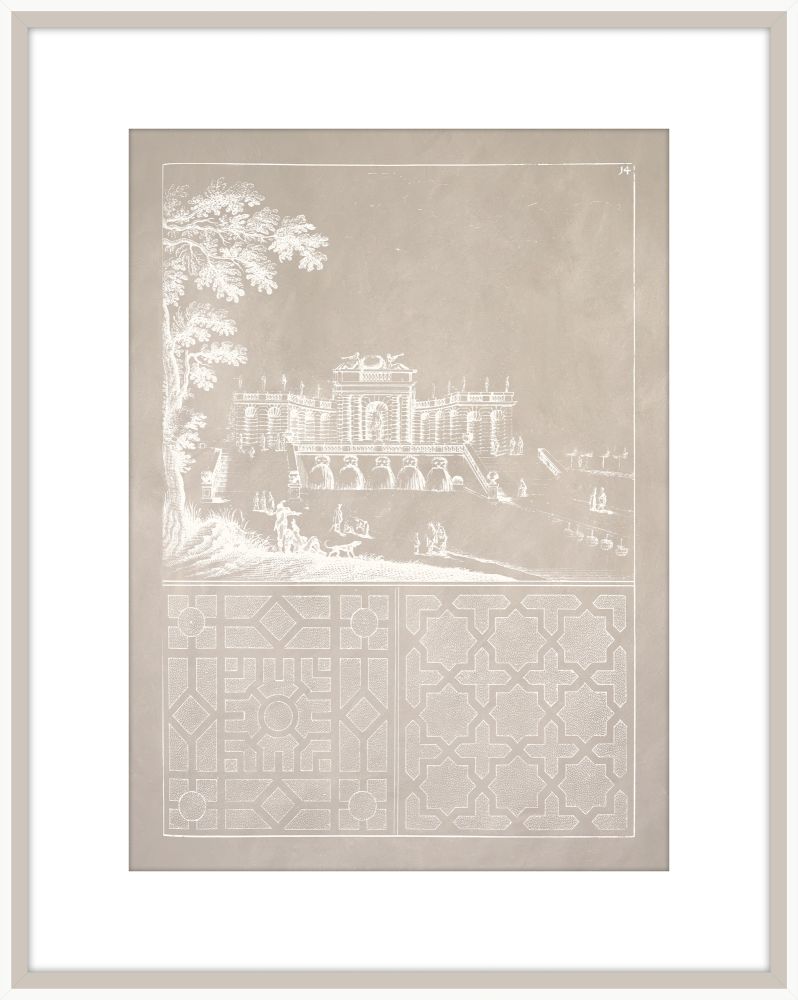 Estate Garden Plans VII in Almond and White