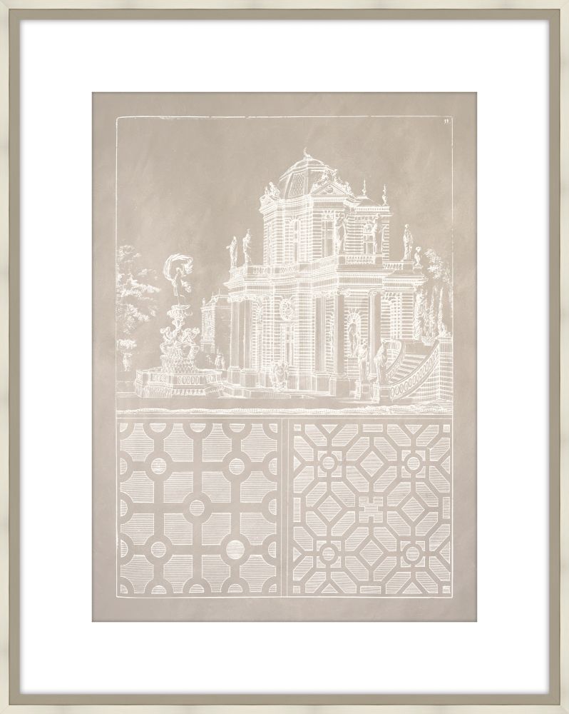 Estate Garden Plans I in Almond and Champagne