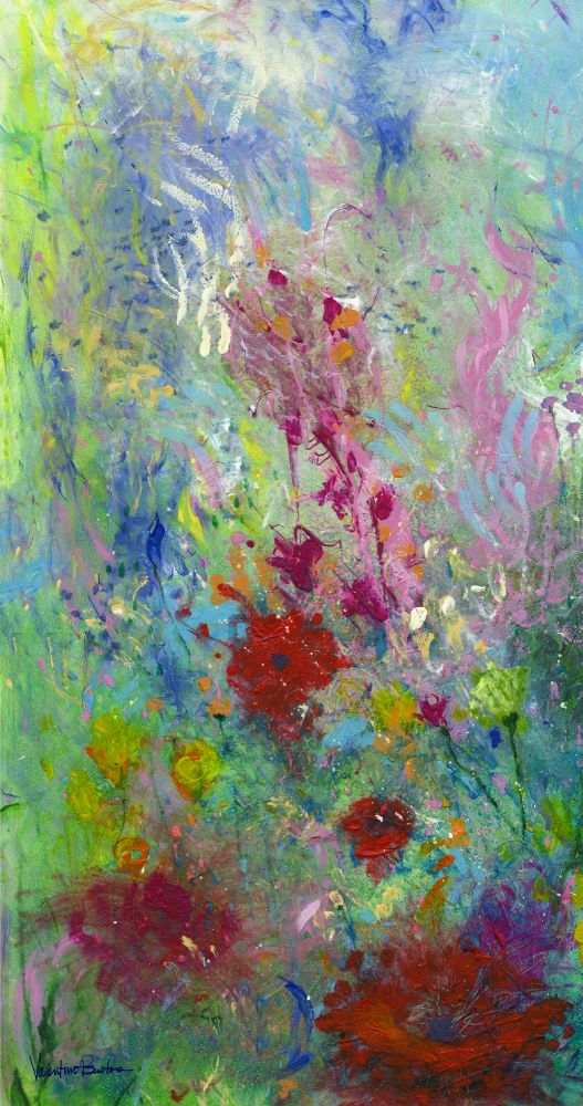 Ellen's Garden Panel I Boxed Canvas