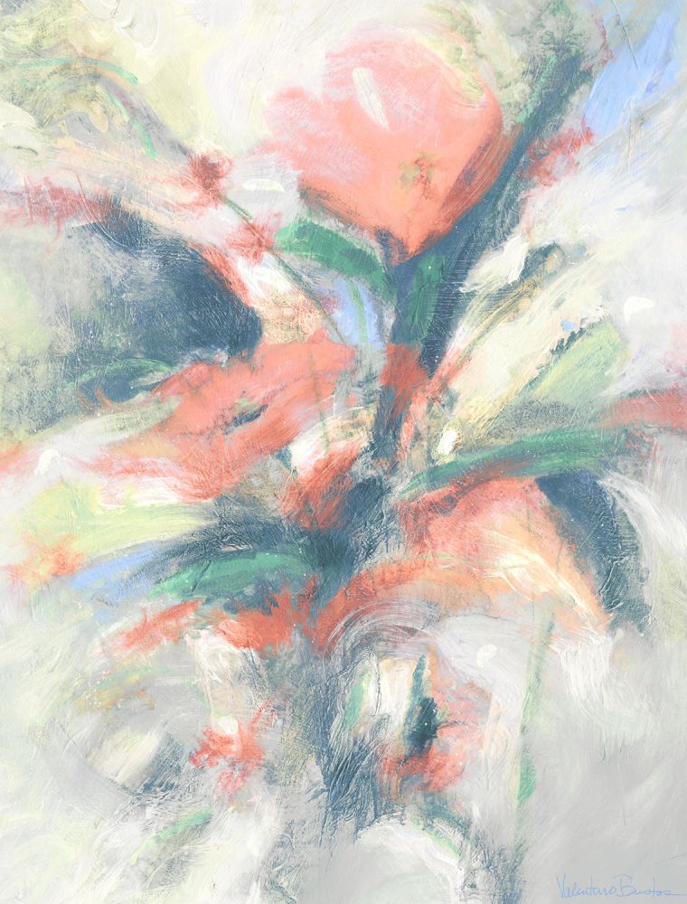 Peach Explosion Boxed Canvas