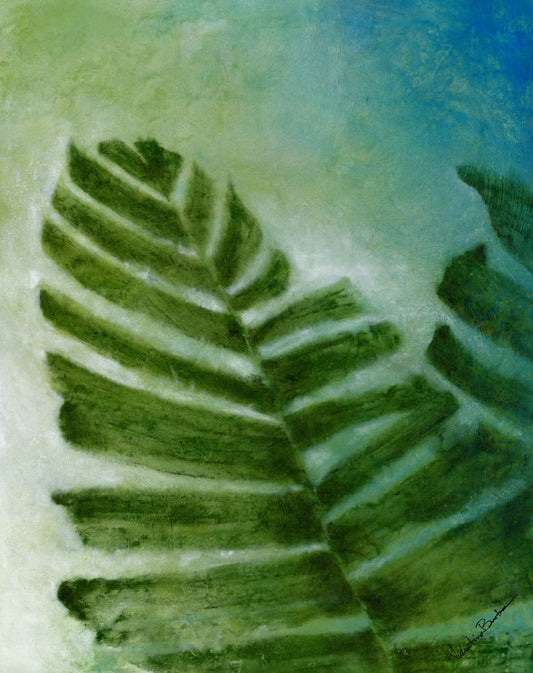 Palm Frond II Boxed Canvas