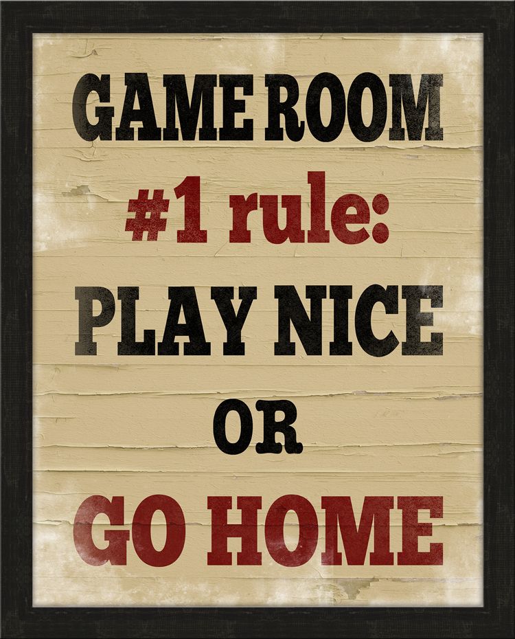 Game Room Rules