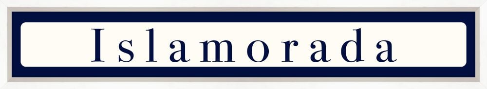 Islamorada Sign - Navy
