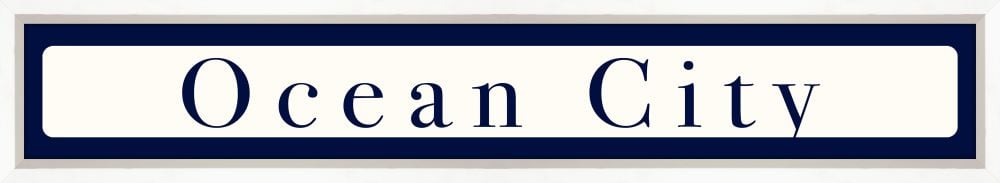 Ocean City Sign - Navy