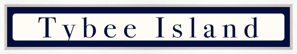 Tybee Island Sign - Navy