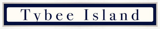Tybee Island Sign - Navy