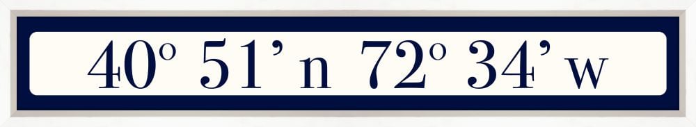 Southampton Coordinates Sign - Navy
