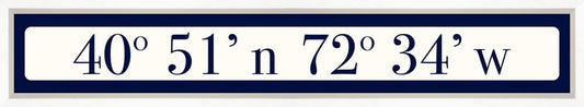 Southampton Coordinates Sign - Navy