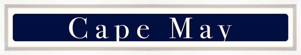 Cape May Sign - Navy Reverse