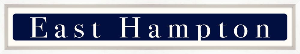 East Hampton Sign - Navy Reverse