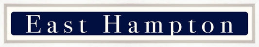East Hampton Sign - Navy Reverse