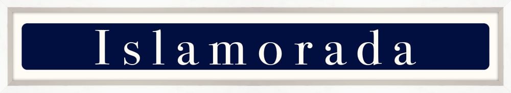 Islamorada Sign - Navy Reverse