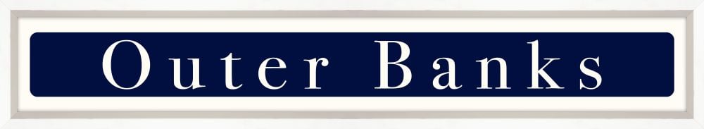 Outer Banks Sign - Navy Reverse