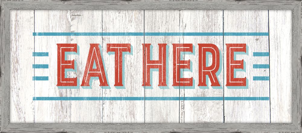 Vintage Eat Here Sign