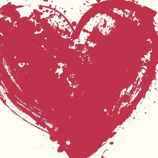 Heart Running Off The Page In Red
