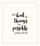 With God All Things Are Possible