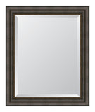 3 3/8" Textured Brown with Silver Lip Resin Frame Mirror