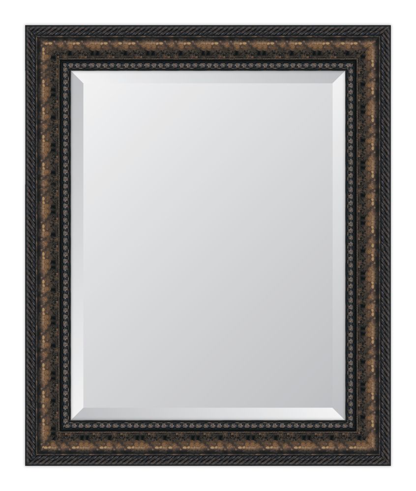 3 5/8" Bronze Rope Scoop Resin Frame Mirror