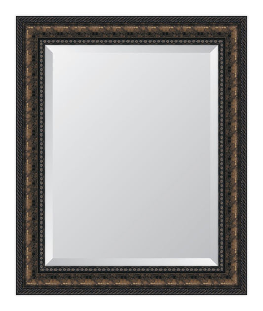 3 5/8" Bronze Rope Scoop Resin Frame Mirror