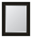 3 5/8" Mahogany Rope Scoop Resin Frame Mirror