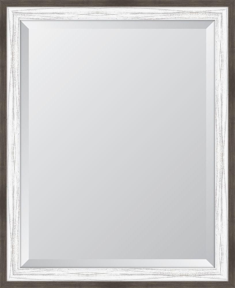Farmhouse Brown and White Mirror