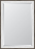 Farmhouse Brown and White Mirror