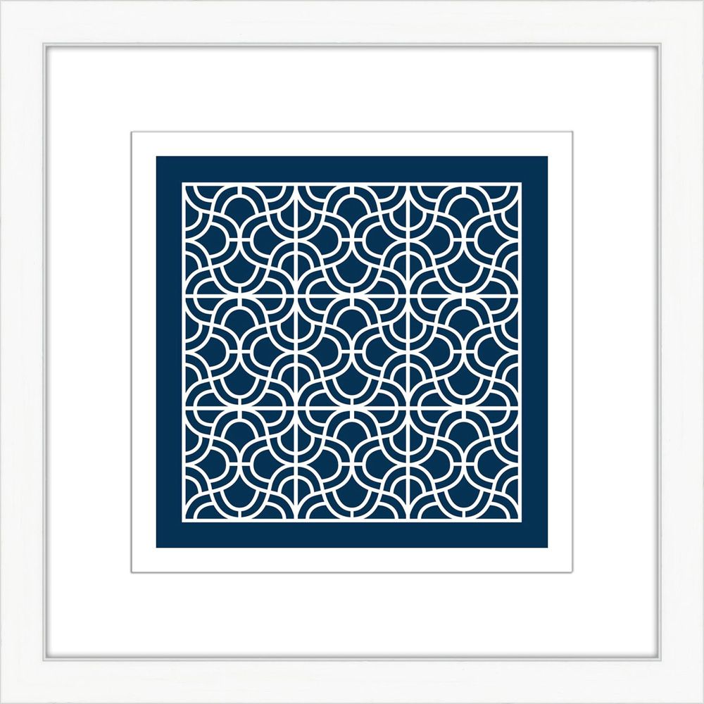 Navy Geometrics in white III