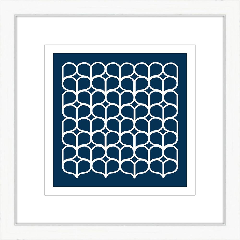 Navy Geometrics in white IV