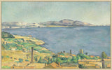 The Gulf of Marseilles Seen from L'Estaque, Paul Cezanne 1885 on Canvas