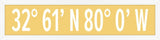 Kiawah Island  Coordinates in Lemon Drop
