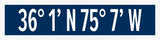 Kitty Hawk Coordinates in Dark Navy