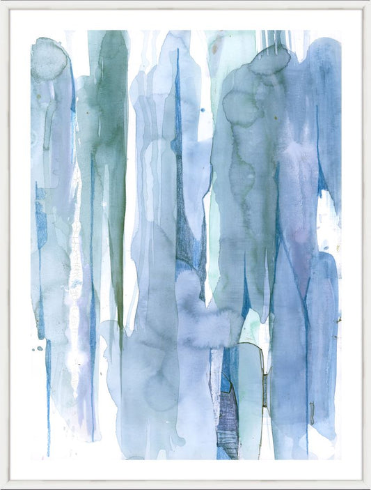 Blue Green Impressions on canvas