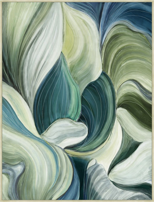 Waves of Leaves on Canvas