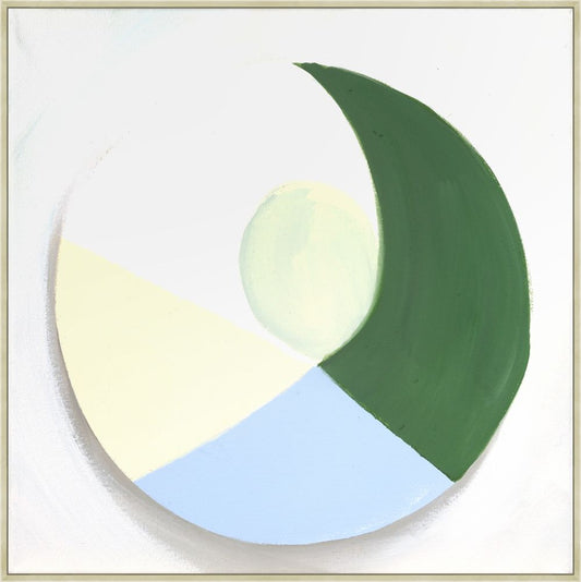 Round Green on Canvas