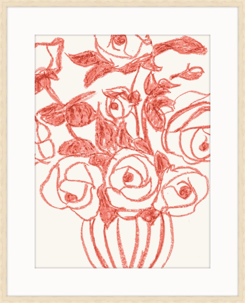 Pastel Bouquet in Coral I